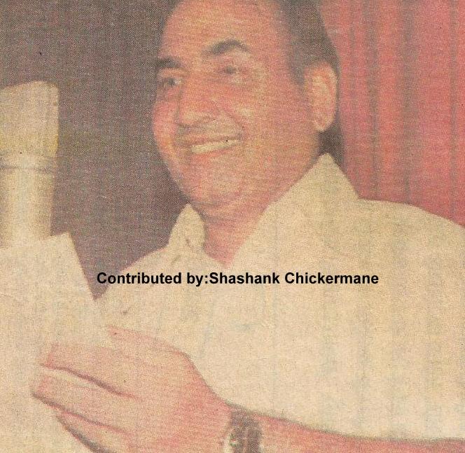 Mohammad Rafi recording a song