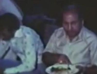 Mohdrafi having dinner in his son's wedding ceremony