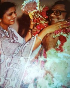 Kishoreda with his wife Leena Chandavarkar