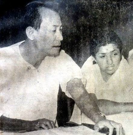 SD Burman with Lata Mangeshkar