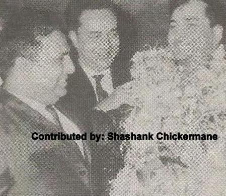 Mukesh with Shankar & Raj Kapoor