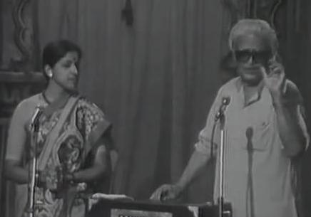 C Ramchandra singing duet with Kavita Krishnamoorty in doordarshan