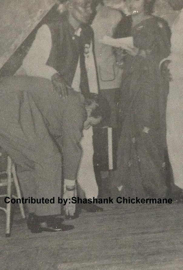 Mukesh taking blessing from his Guru in the function