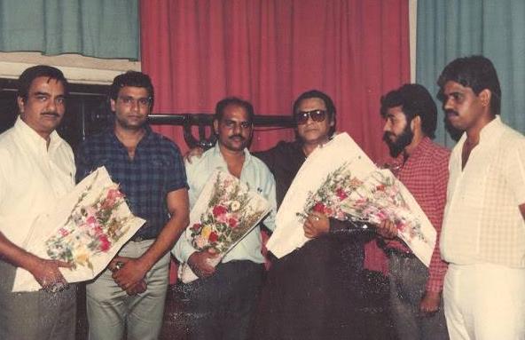 Kishoreda with others in the recording studio