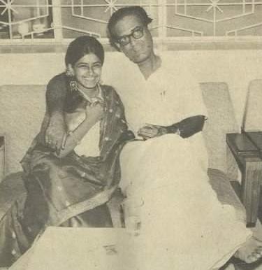 Hemant Kumar with his daughter-in-law Mausami Chatterjee