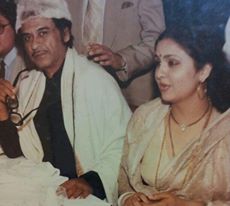 Kishoreda with his wife Leena in a function