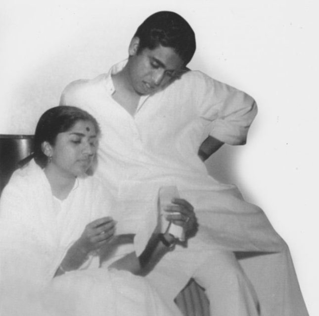 Lata Mangeshkar with her brother