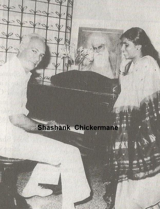 OP Nayyar playing Piano at home with Pushpa Pajdhare