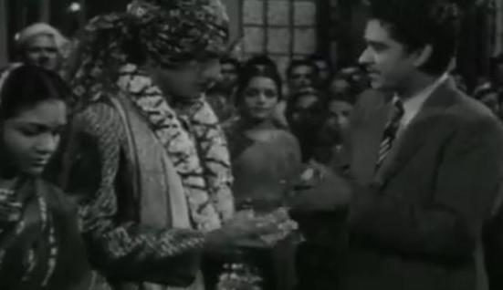 Kishoreda with Bharat Bhushan & others in the film scene