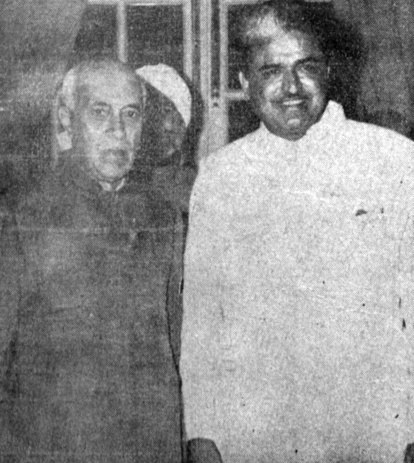 C Ramchandra with Pt Nehru
