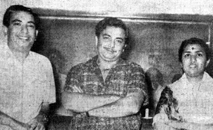 Mahendra Kapoor with Lata & Madan Mohan