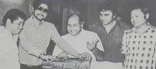 Mohd Rafi with music director Manas Mukherjee & others