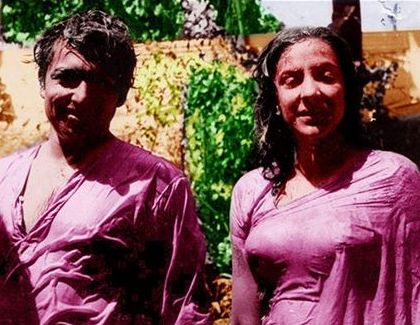 Madanmohan with Nargis in the Holi Festival
