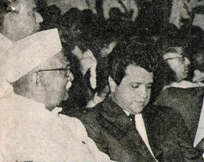 Jaikishan with the President of India Dr Rajendra Prasad