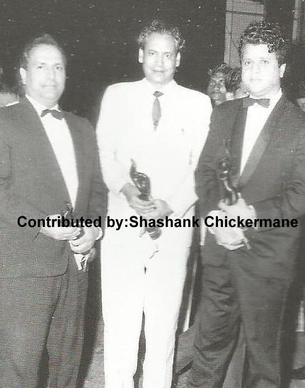 Shankar Jaikishan with Hasrat Jaipuri received award