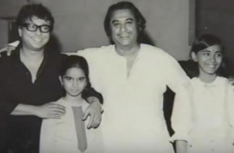Kishoreda with RD Burman, Sushma Shrestha & Shivangi Kolhapure