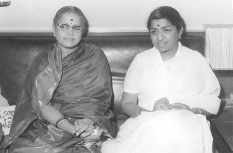 Lata Mangeshkar with Subbulaxmi