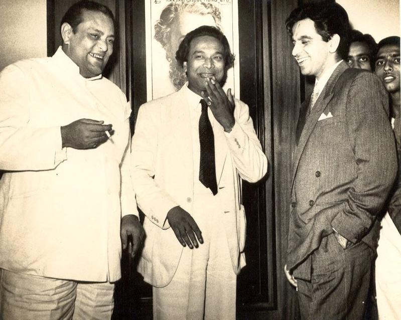 Naushad with Dilip Kumar & comedian Gope