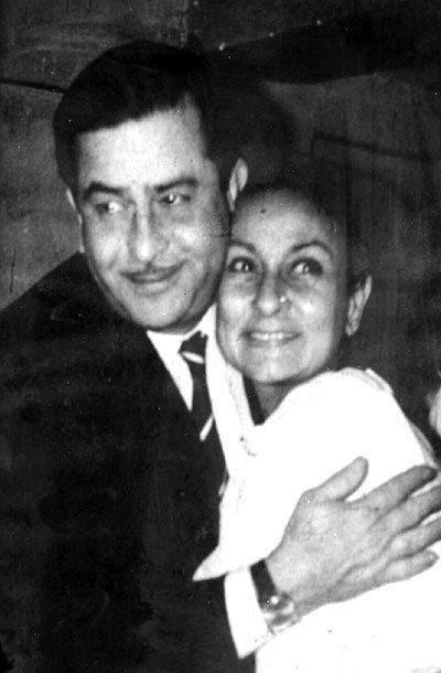 Raj Kapoor with Nadira