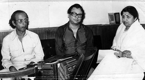 RD Burman with Lata Mangeshkar & Nida Fazli