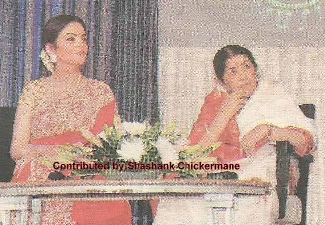Lata with Mrs.Ambani in a function