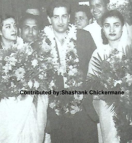 Shankar Jaikishan with Raj Kapoor, Nargis, Krishna Kapoor & others