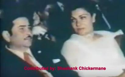 Raj Kapoor with his wife Krishna Kapoor in a stage show