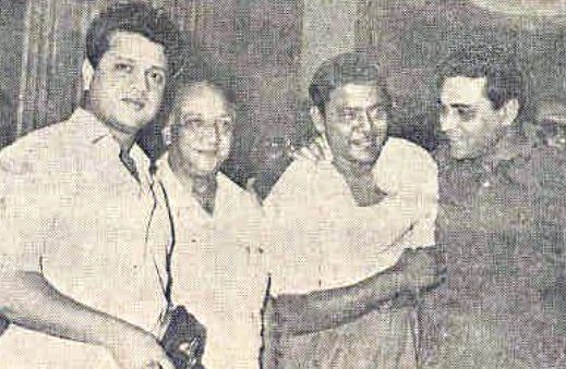 Jaikishan with David, Manmohan & Rajendra Kumar