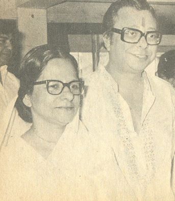 RD Burman with his mother