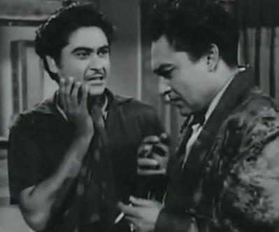 Kishoreda with Ashok Kumar in the film