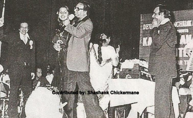 RD Burman singing with Neetu Singh in a concert with Kalyanji Anandji