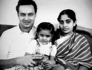 Mukesh with his wife & daughter