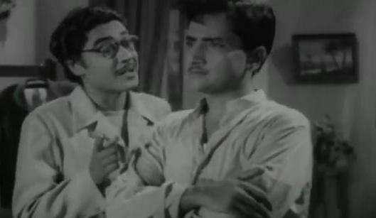 Kishoreda with Gemini Ganesan in the film scene