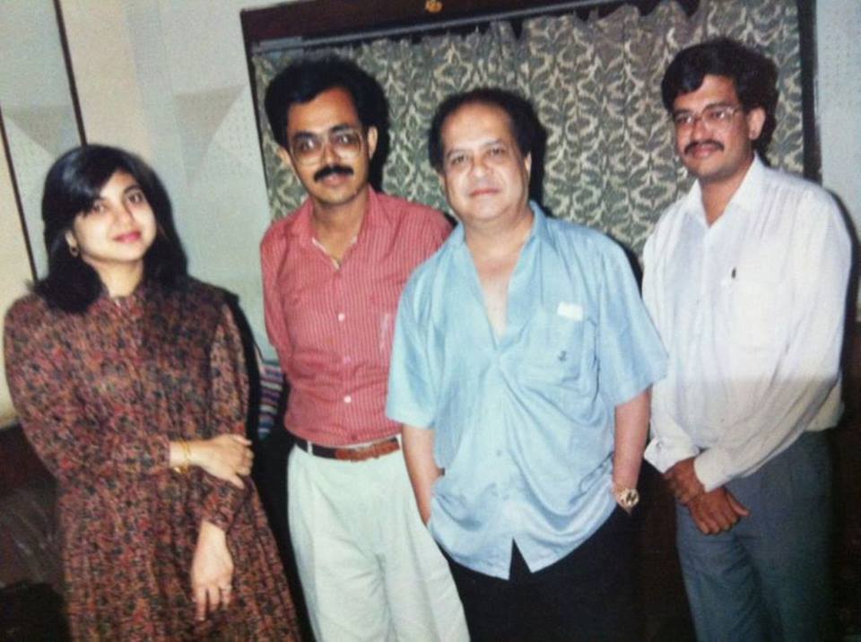 Laxmikant with Alka Yagnik & others