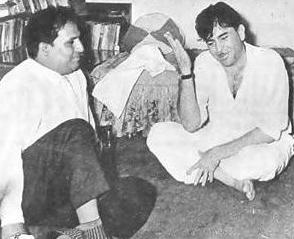 Shankar discussing with Raj Kapoor
