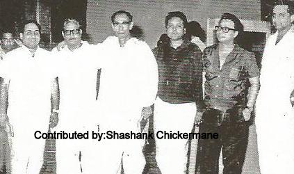 Mohdrafi with Nasir Hussain, SD Burman, RD Burman & others