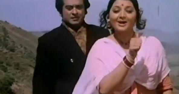 Kishoreda with Yogita Bali in the film scene