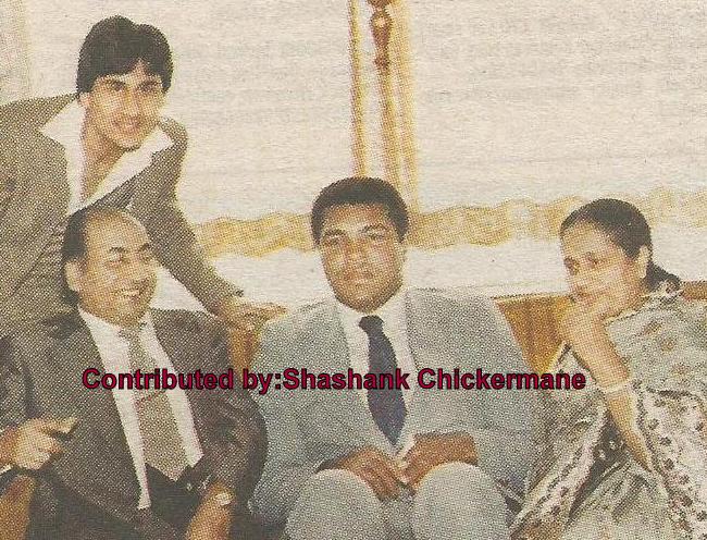 Mohd Rafi with his son & wife meeting with Legend Mohammad Ali