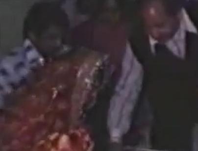Rafi giving gift to his daughterinlaw in the marriage ceremony