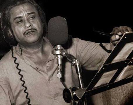 Kishorekumar recording a song