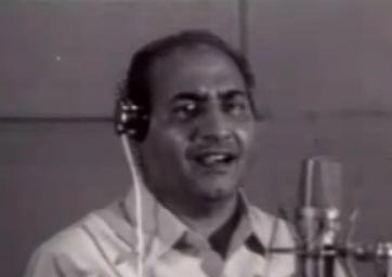 Rafi recording a song