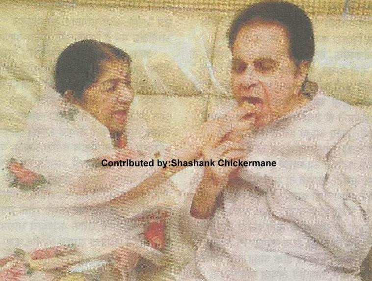 Lata with Dilip Kumar