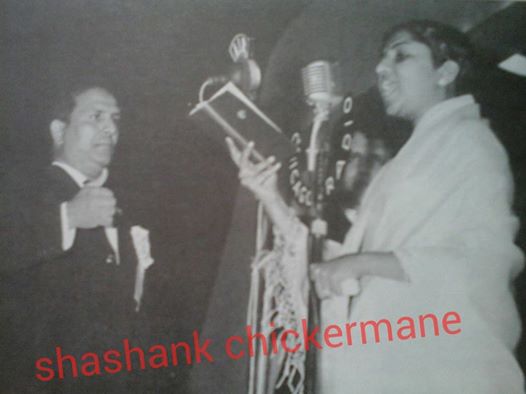 Lata singing in a concert with Shankar 