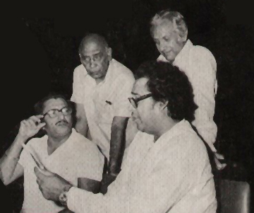Kishoreda rehearsalling a song with Madan mohan & others