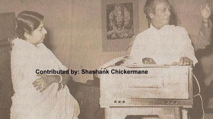 Lata with Naushad in the recording studio