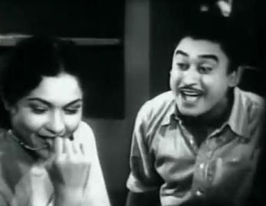 Kishoreda with Nirupama Roy in a film scene