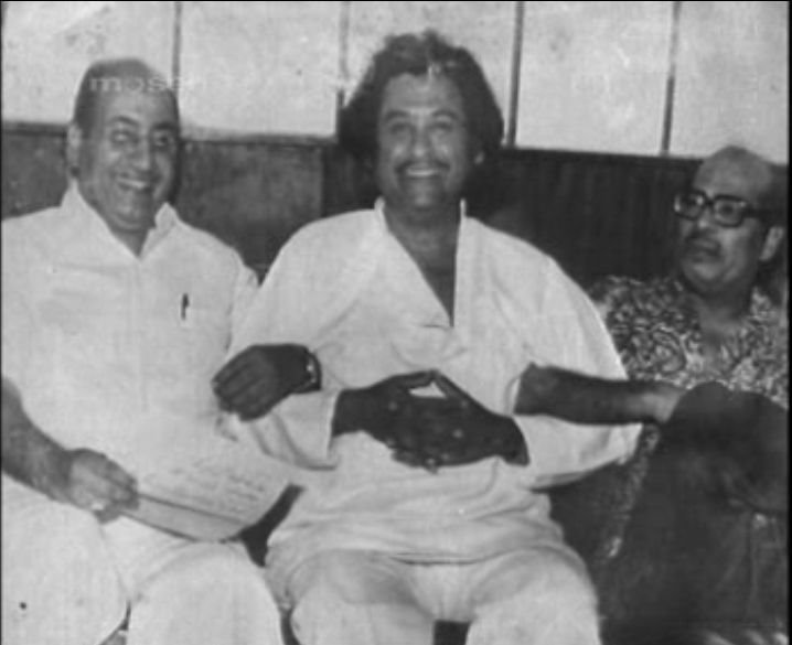 Mohd Rafi with Kishore Kumar and Manna Dey