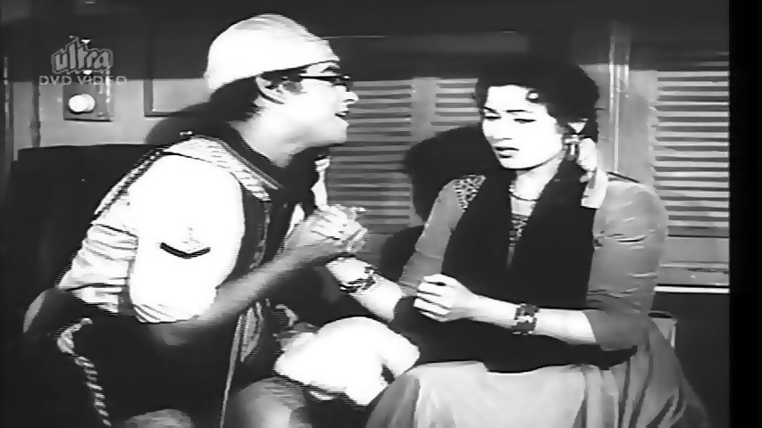 Kishore Kumar with Madhubala in Half-Ticket Movie