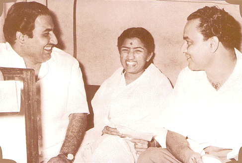 Mohd Rafi with Lata and Mukesh