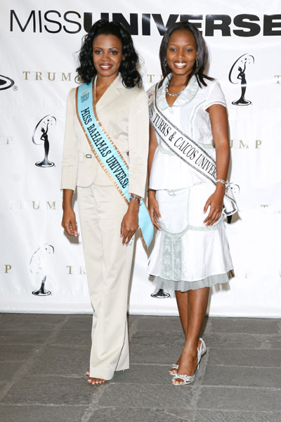 Trinere Lynes, Miss Universe Bahamas 2007 and Saneita Been Miss Universe Turks & Caicos 2007-4